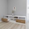 cumpără Comodă TV Smartex (16351) Т6 160cm TV Alb+Stejar inchis în Chișinău 