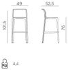 cumpără Scaun de bar Nardi NET STOOL TORTORA 40355.10.000 în Chișinău 