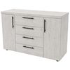 купить Комод Mashtab S12539 Madrid 4 sertare Stejar Alb Dublă (1200x430x800) в Кишинёве 