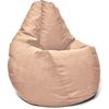 купить Кресло-мешок BeanBag BM5870, Кресло Груша из велюра Maserrati, L, кофе с молоком в Кишинёве 