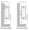 купить Радиатор E.C.A. Tip-22 500*500 в Кишинёве 