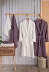 купить Домашний текстиль Promstore 57080 Set de baie NewHome Alfa: 2 halate, 2 prosoape 50x90+2buc, 90X150cm, Damson Cream в Кишинёве 