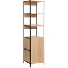 купить Офисный стеллаж Deco Lanta M 43x41x176H Oak/Black в Кишинёве 