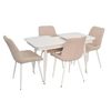 cumpără Set masă și scaune Evelin di Costacurta стол DT-431-1R Wh + 4 стула YTC-055Wh Light beige în Chișinău 