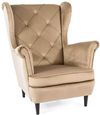 купить Кресло Signal Lady Velvet (Beige/Wenge) в Кишинёве 