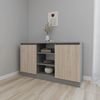 cumpără Comodă Smartex (16257) Т5 140cm Grafit+Stejar Deschis în Chișinău 