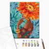 купить Картина по номерам BrushMe BS40015 40x50cm (în cutie) Fată floare tropicală в Кишинёве 