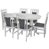 купить Комплект стол и стулья Evelin di Costacurta стол HV-24 V White + 6 стульев Deepa R White/Grey в Кишинёве 