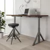 cumpără Masă de birou Ikea Idasen înălțime reglabilă 160x80 (Maro/Gri Inchis) în Chișinău 