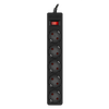 Surge Protector   5 Sockets,  1.8m,  Sven "SF-05E", Black, flame-retardant material 
