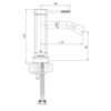 Смеситель для биде Imprese BRENTA, никель, 25 мм 