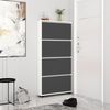 купить Полка для обуви Mobildor-Lux Leo Slim 80x16x164H cm White/Anthracite в Кишинёве 
