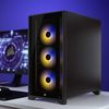купить Корпус Case Middletower Corsair iCUE 4000X RGB Tempered Glass Mid-Tower ATX Case Black no PSU, USB 3.1 Type-C, USB 3.0, Audio-out, 3x120mm AirGuide RGB Fans, CC-9011204-WW (carcasa/корпус) в Кишинёве 