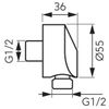 cumpără Suport pară duș Ferro PKN11BL Black 1/2" în Chișinău 