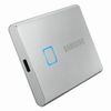 1.0TB (USB3.2/Type-C) Samsung Portable SSD T7 Touch, FP ID, Silver (85x57x8mm, 58g, R/W:1050MB/s) 