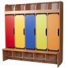 cumpără Dulap pentru instituții Tisam Шкаф детский 5-местный с фигурными дверями 1550х550х15600мм (32993) în Chișinău 