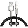 купить Кабель для моб. устройства Baseus CAKF000101 USB-A to Type-C 66W, 3A, 1m, Metal, Cafule Series, Black в Кишинёве 