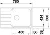 cumpără Chiuvetă bucătărie Blanco LEMIS XL6S-IF COMPACT (inox) 78x50cm pe blat (525111) în Chișinău 