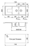 купить Мойка кухонная Plados CX1162 CORAX microUltragranit в Кишинёве 