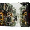 cumpără Tablou pe numere BrushMe MG0006FC 40х50cm (fără cutie) Ritmul orașului ploios în Chișinău 