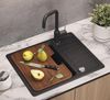 купить Смеситель кухонный Helika-AquaSanita 5033-601 UNUS Black metallic в Кишинёве 