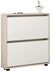 cumpără Raft pentru încălțăminte Mobildor-Lux Leo Slim 100x16x86H cm Sonoma/White în Chișinău 