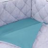 купить Детское постельное белье Veres 218.01 Velour Grey-tiffany (5ед.) в Кишинёве 