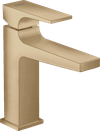 Metropol Смеситель для раковины 110, однорычажный, с рычаговой рукояткой, со сливным клапаном Push-Open, brushed bronze