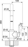 купить Смеситель кухонный Franke 115.0693.229 Lina J Extractibil Crom в Кишинёве 