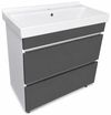 cumpără Dulap pentru lavoar Mashtab 11349 Sanremo cu 2 sertare fara minere 70cm Alb-Antracit în Chișinău 