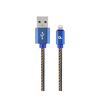 купить Cablexpert CC-USB2J-AMLM-1M-BL, Blue, cable USB2.0/8-pin (Lightning) Premium Jeans - 1m, USB 2.0 A-plug to 8-pin plug, blister в Кишинёве 