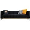 cumpără Canapea Trendy Bellino Negru, 89x75x222cm (3 locuri) în Chișinău 