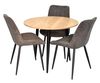 купить Комплект стол и стулья Evelin di Costacurta стол DT-404-2B + 3 стула YTC-055B Dark grey в Кишинёве 