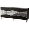 купить Комод Trendy Frumos, Negru, Fume (GTR001216) в Кишинёве 