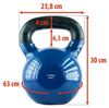 cumpără Ganteră HMS 3955 Gantera Vin-Bell otel/vinil 32kg KNV (blue) în Chișinău 