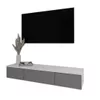 купить Тумба напольная для TV Smartex (16556) Т10 100 TV-Навесная Alb+Grafit в Кишинёве 