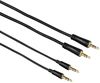 cumpără Cablu pentru AV Hama 127044 Audio Cable, 3.5 mm jack plug/plug, stereo, fabric, gold-plated, 1.5 m în Chișinău 