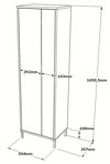 купить Шкаф-пенал Trendy DY1-WK 50x165x35cm, multifunctionala (GTR006714) в Кишинёве 