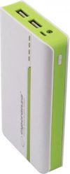 cumpără Acumulator extern USB (Powerbank) Esperanza EMP107WG 11000mAh, White/Green în Chișinău 
