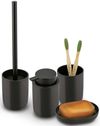 купить Аксессуар для туалета Tadar Набор для WC 4pcs Black Matte в Кишинёве 