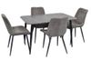 купить Комплект стол и стулья Evelin di Costacurta стол DT-405-6B + 4 стула YTC-055B Dark grey в Кишинёве 