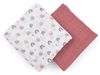 купить Аксессуар для пеленания Petite&Mars 417362 Set 2 paturele de muselina din bambus Misty Rose Rainbows, 120x120cm в Кишинёве 