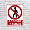 cumpără Indicator de avertizare "ACCES INTERZIS" Autocolant + Dibond 26 x 20 cm în Chișinău 