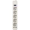 Surge Protector   5 Sockets,  1.8m,  Sven SF-05LU, 2 USB ports charging (2.4A), White 