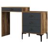 cumpără Măsuţa de toaletă Trendy Lizbon 550, Nuc, Antracit, 124x84x40cm (masa de machiaj) (GTR001459) în Chișinău 