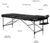 cumpără Masă de masaj Naipo MGBC-301H Black 3 fold ,Aluminum Feet în Chișinău 