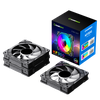 PC Case Fan GAMEMAX FN12A-C8I, 120mm, ARGB, 31.21dB, 44.35 CFM, 800-1600RPM, Hydro Bearing, Black 