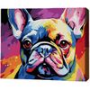 купить Картина по номерам BrushMe RMGB011FC 30x40 см (черный холст/без коробки) Красочный бульдог в Кишинёве 
