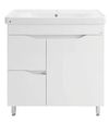 cumpără Dulap pentru lavoar Mashtab 11742 Print cu 2 sertare+usa 80cm Alb în Chișinău 