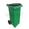 купить Бак мусорный 120 л (HDPE) на колесах (зеленый с черной крышкой)  UNIPLAST TR в Кишинёве 